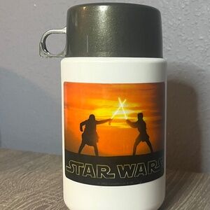 ORIGINAL 2002 Attack Of The Clones Star Wars Thermos W/Lid Cup Model #3700 Used‎